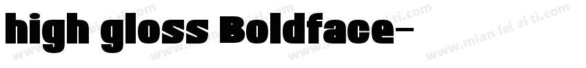 high gloss Boldface字体转换